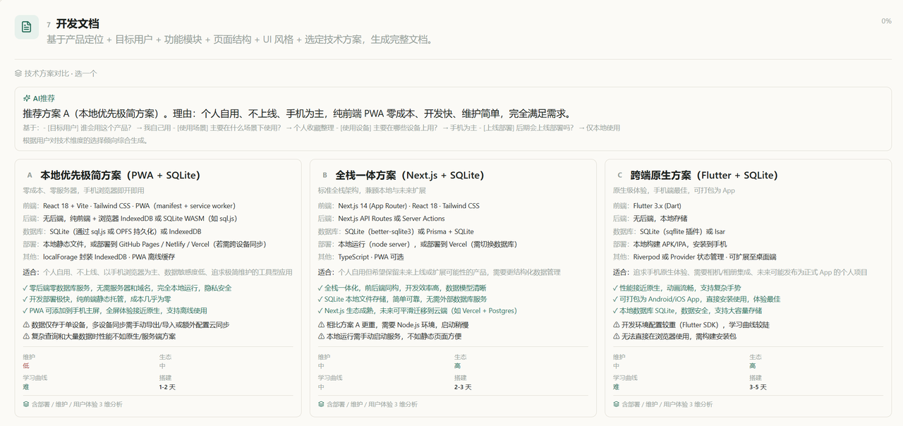 技术方案对比文档总览